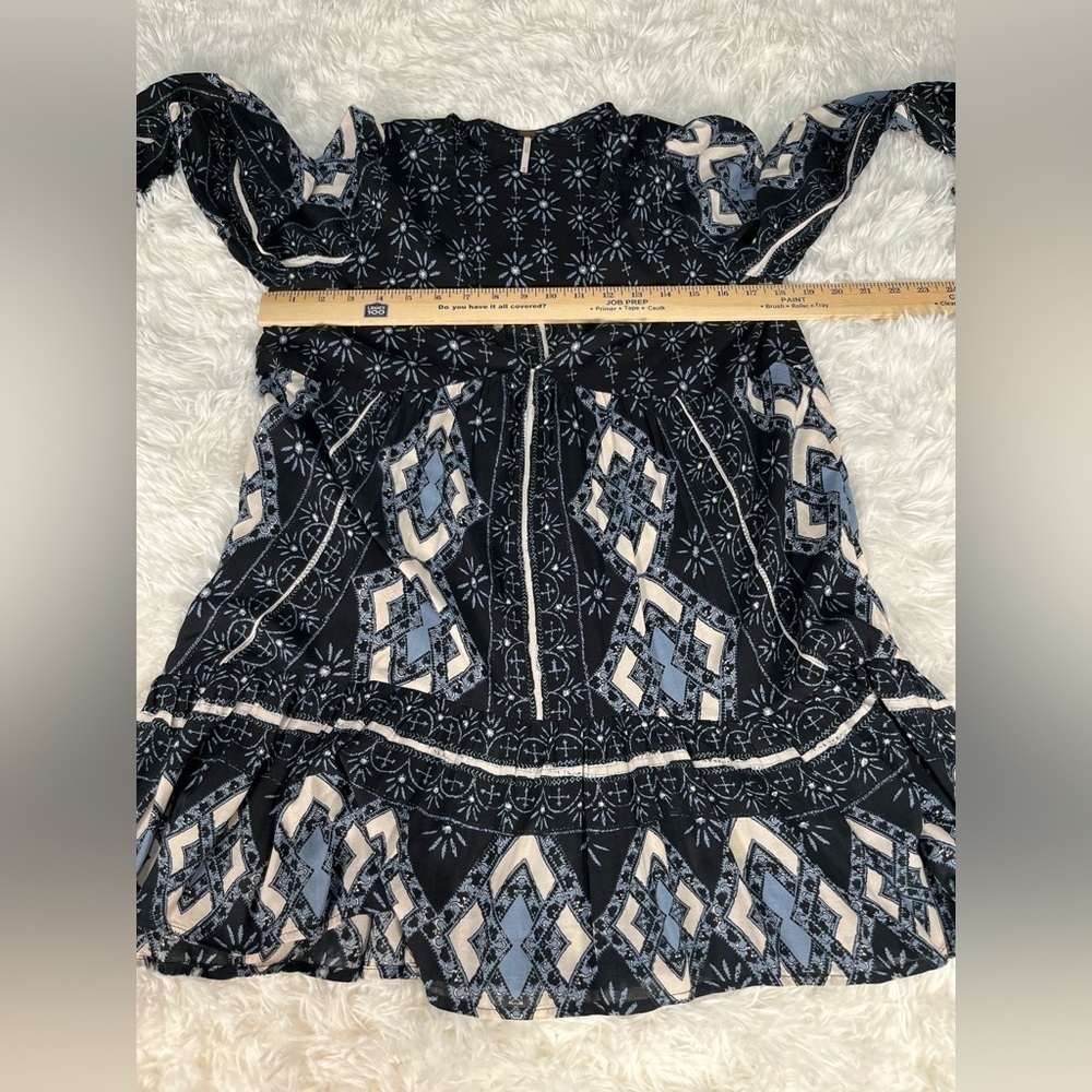 Free People | Down By The Bay Dress in Black Print - Picture 8 of 9